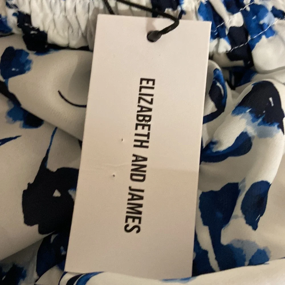 NWT Elizabeth and James Blue Floral Smocked Neck Tiered Maxi Dress Womens XXL - Picture 10 of 10